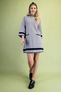 Mock Neck Sweater Dress