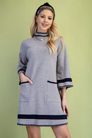 Mock Neck Sweater Dress