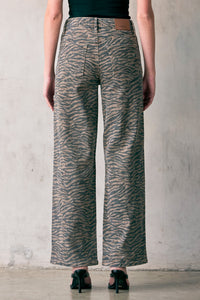 Tiger Print Dad Jeans