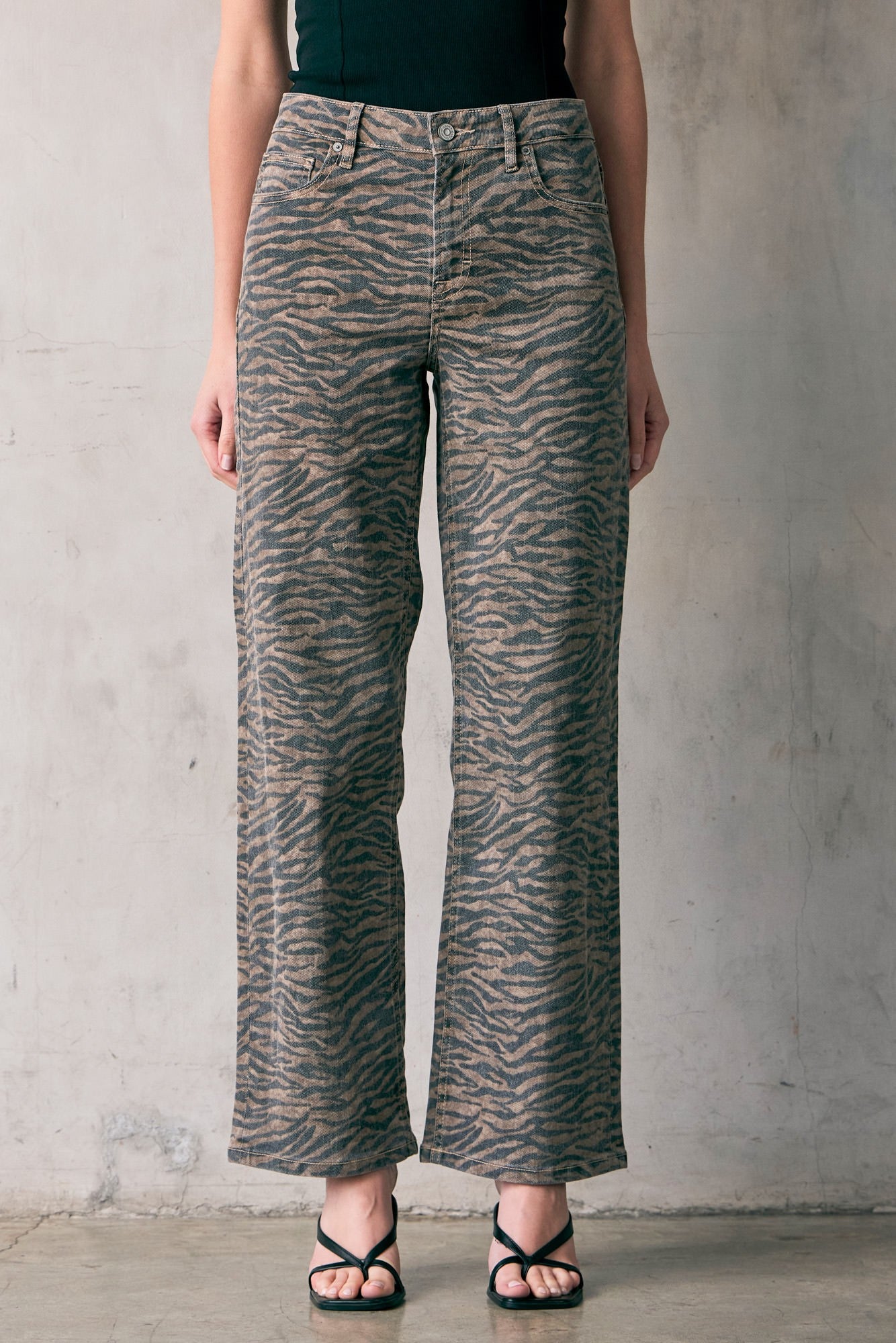 Tiger Print Dad Jeans