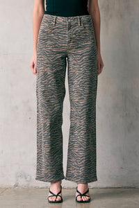 Tiger Print Dad Jeans