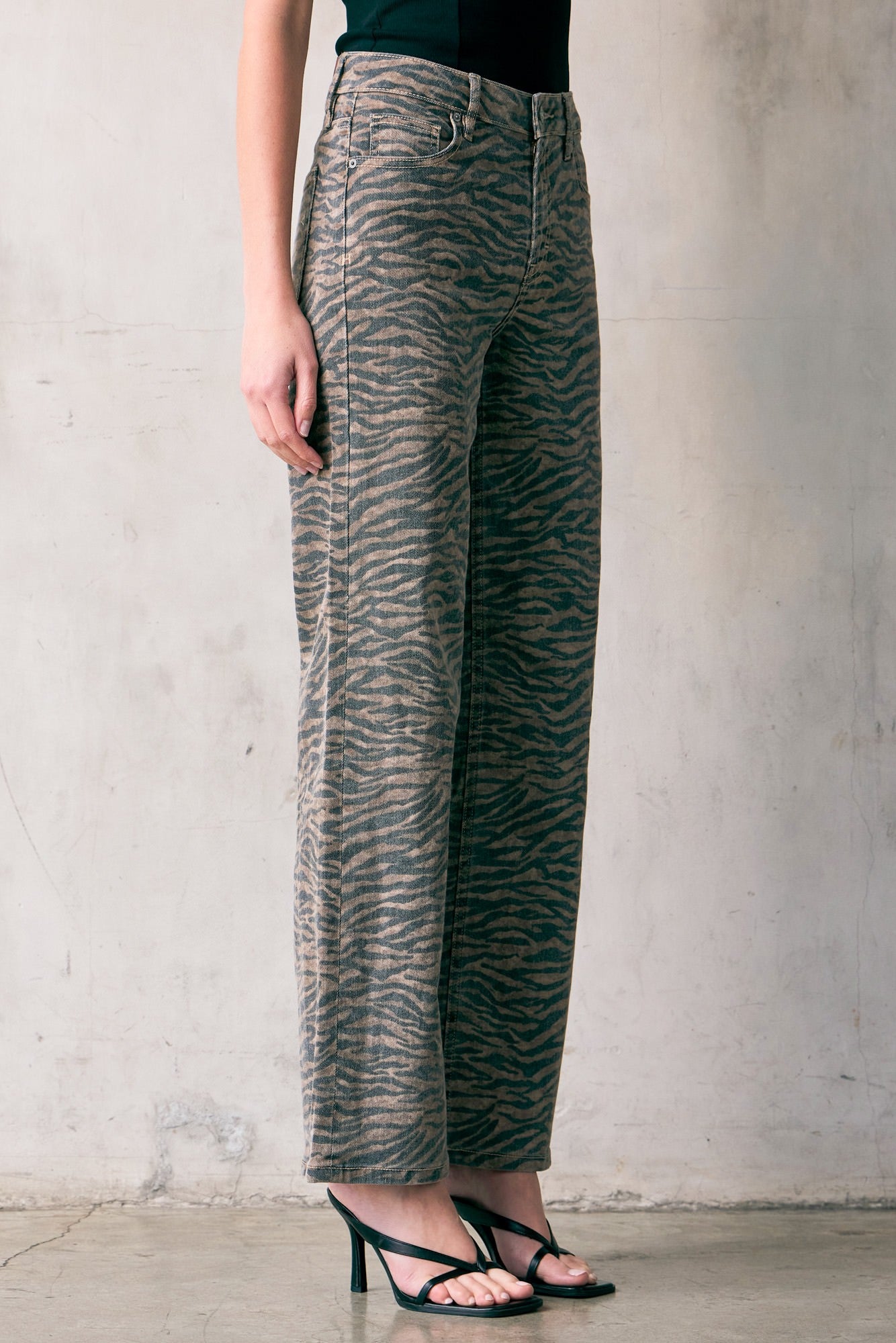 Tiger Print Dad Jeans