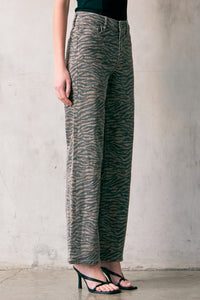 Tiger Print Dad Jeans