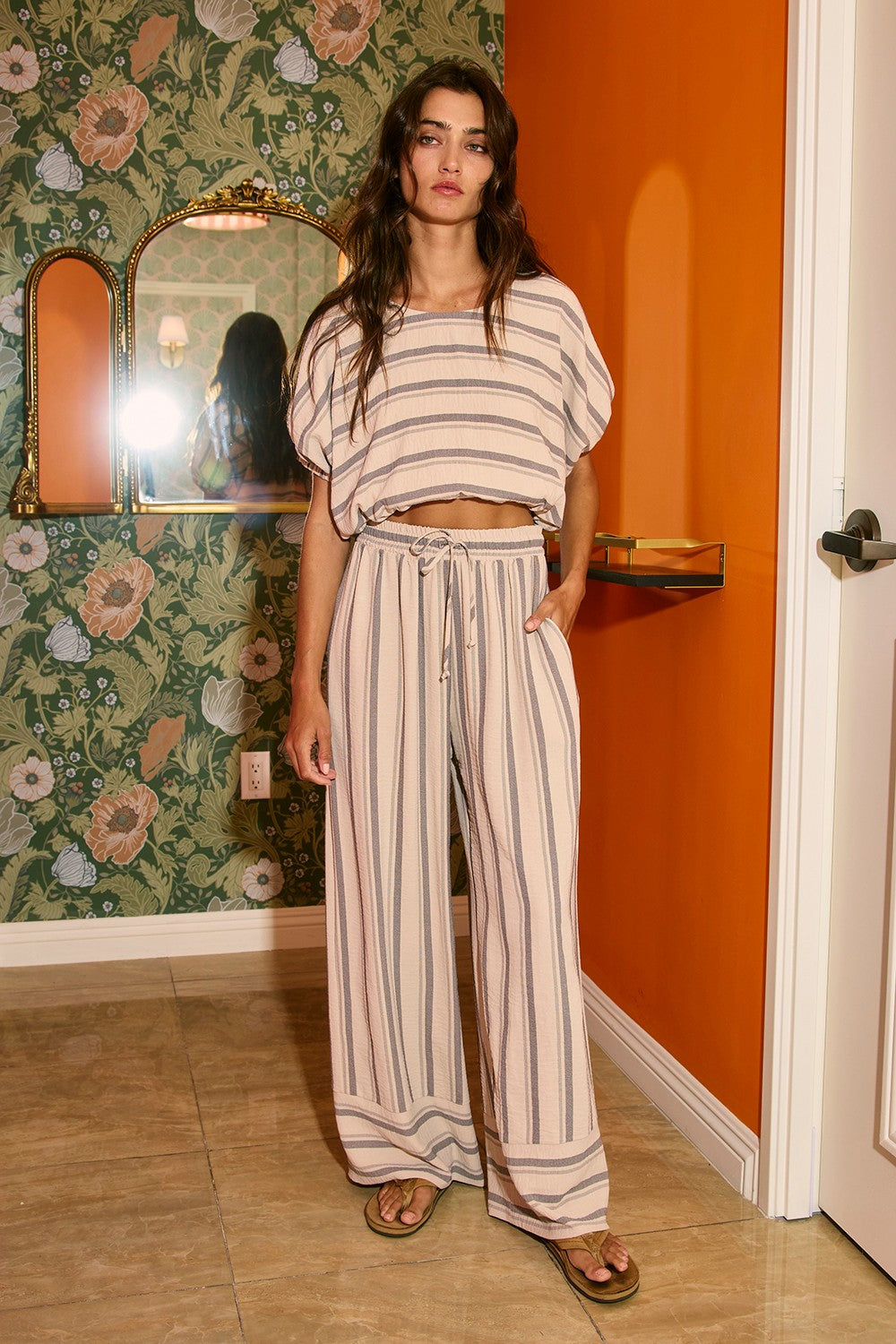 Striped Flowy Pants