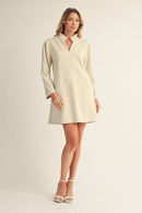 Herringbone Pattern Shift Dress