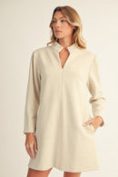 Herringbone Pattern Shift Dress