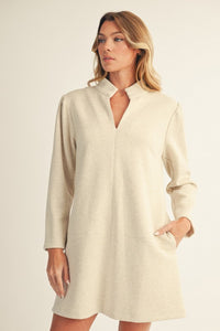 Herringbone Pattern Shift Dress