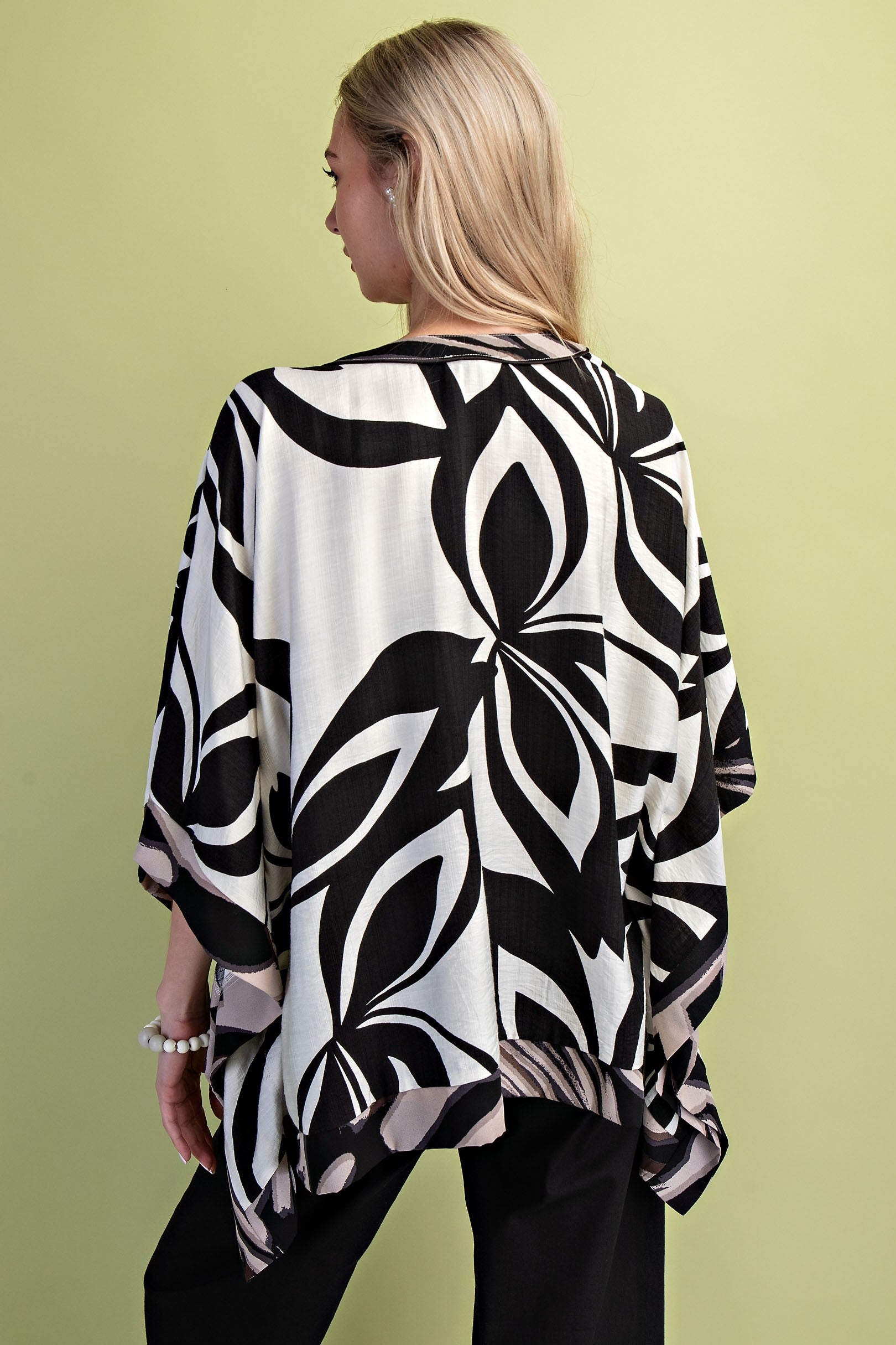 Leaf Printed Boxy Blouse