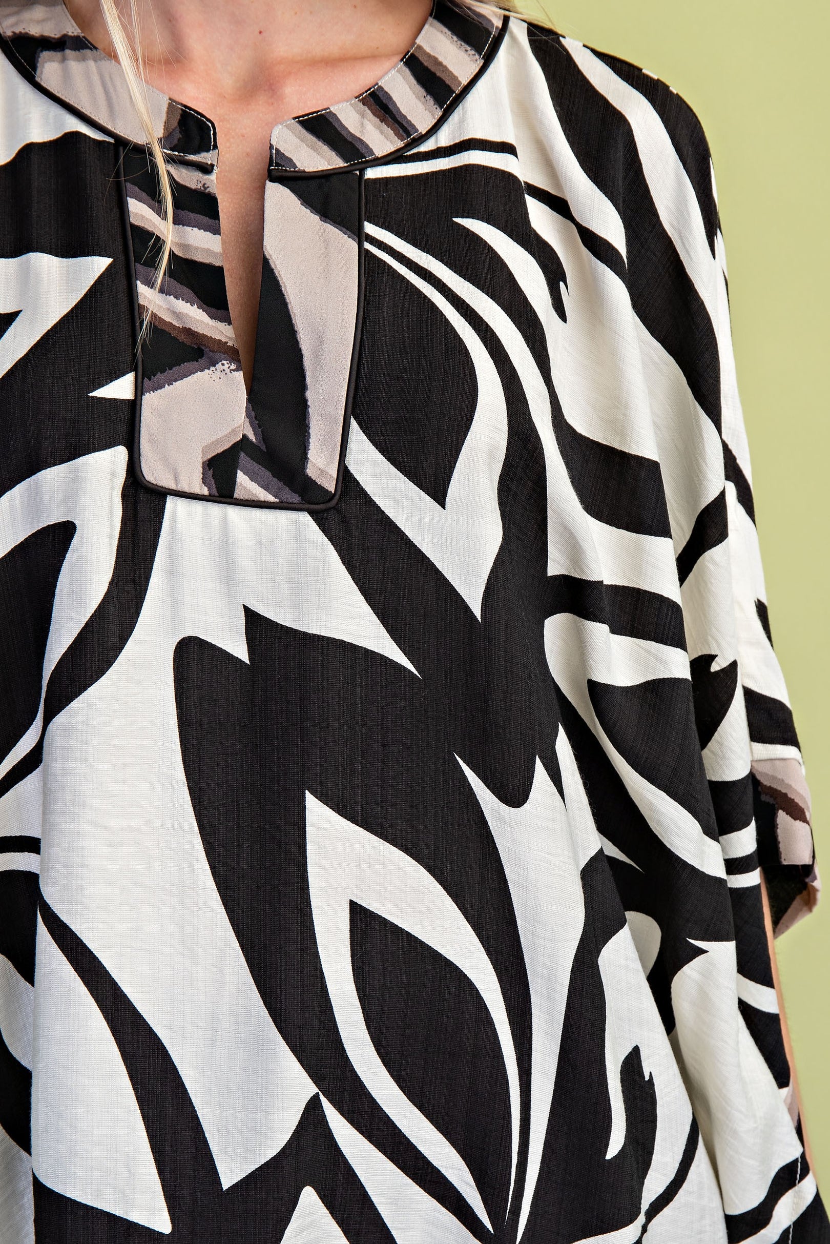 Leaf Printed Boxy Blouse