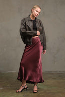 Embroidered Leather Bomber Jacket