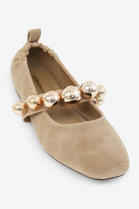 Gold Stud Ballet Flats