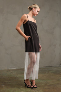 Beaded Mesh Maxi Dress