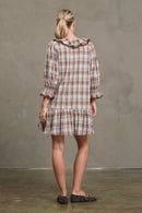 Ruffle Plaid Mini Dress