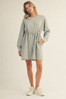 Drawstring Waist Casual Dress