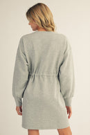 Drawstring Waist Casual Dress