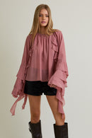 Chiffon Ruffle Blouse