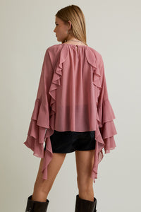 Chiffon Ruffle Blouse