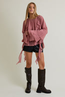 Chiffon Ruffle Blouse