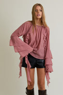 Chiffon Ruffle Blouse