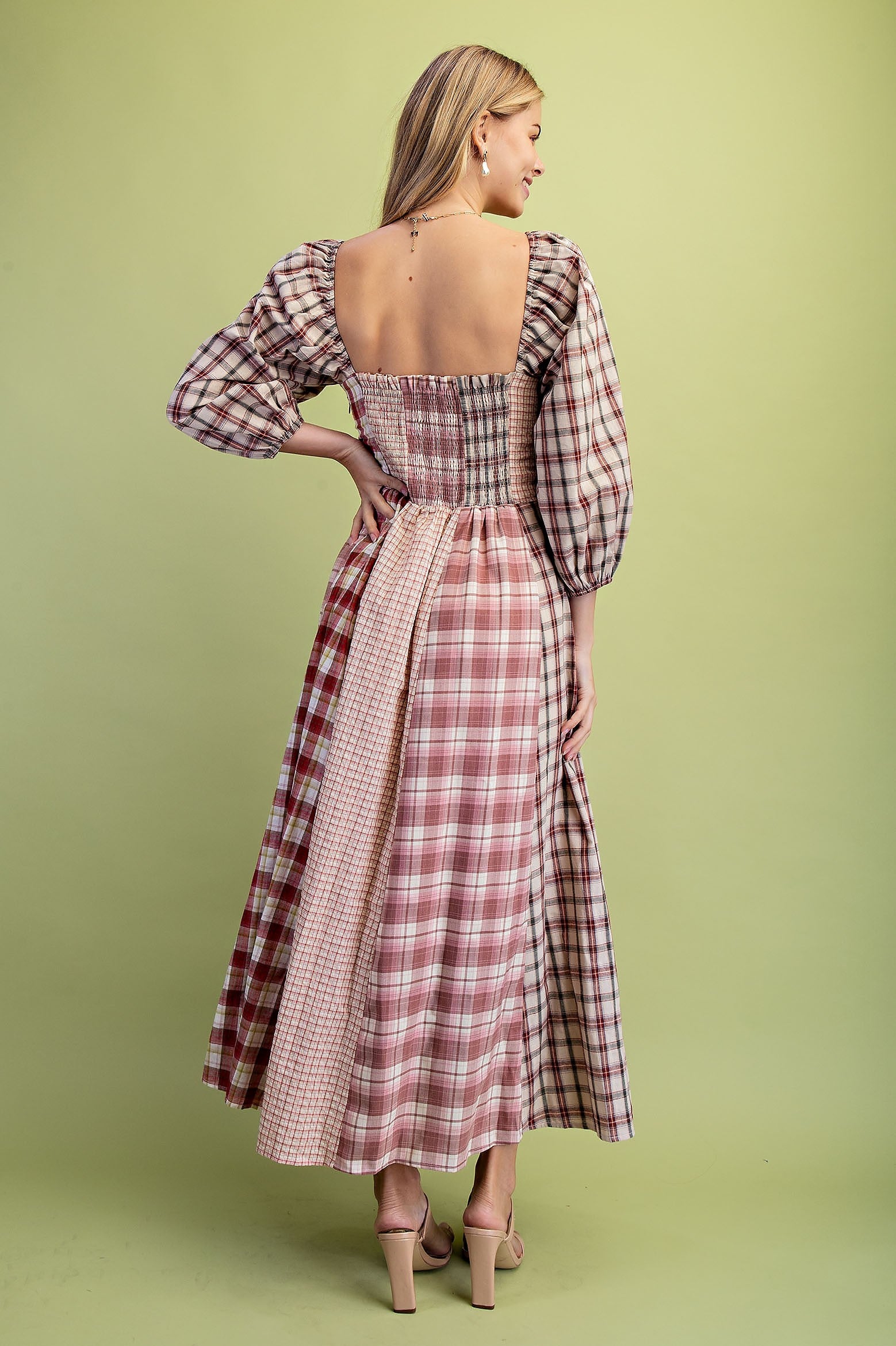 Mixed Plaid Midi Dress – Kirby's Kloset Mixed Plaid Midi Dress – Kirby's Kloset