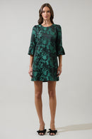 Jacquard Shift Mini Dress