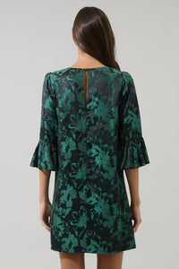 Jacquard Shift Mini Dress