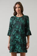 Jacquard Shift Mini Dress