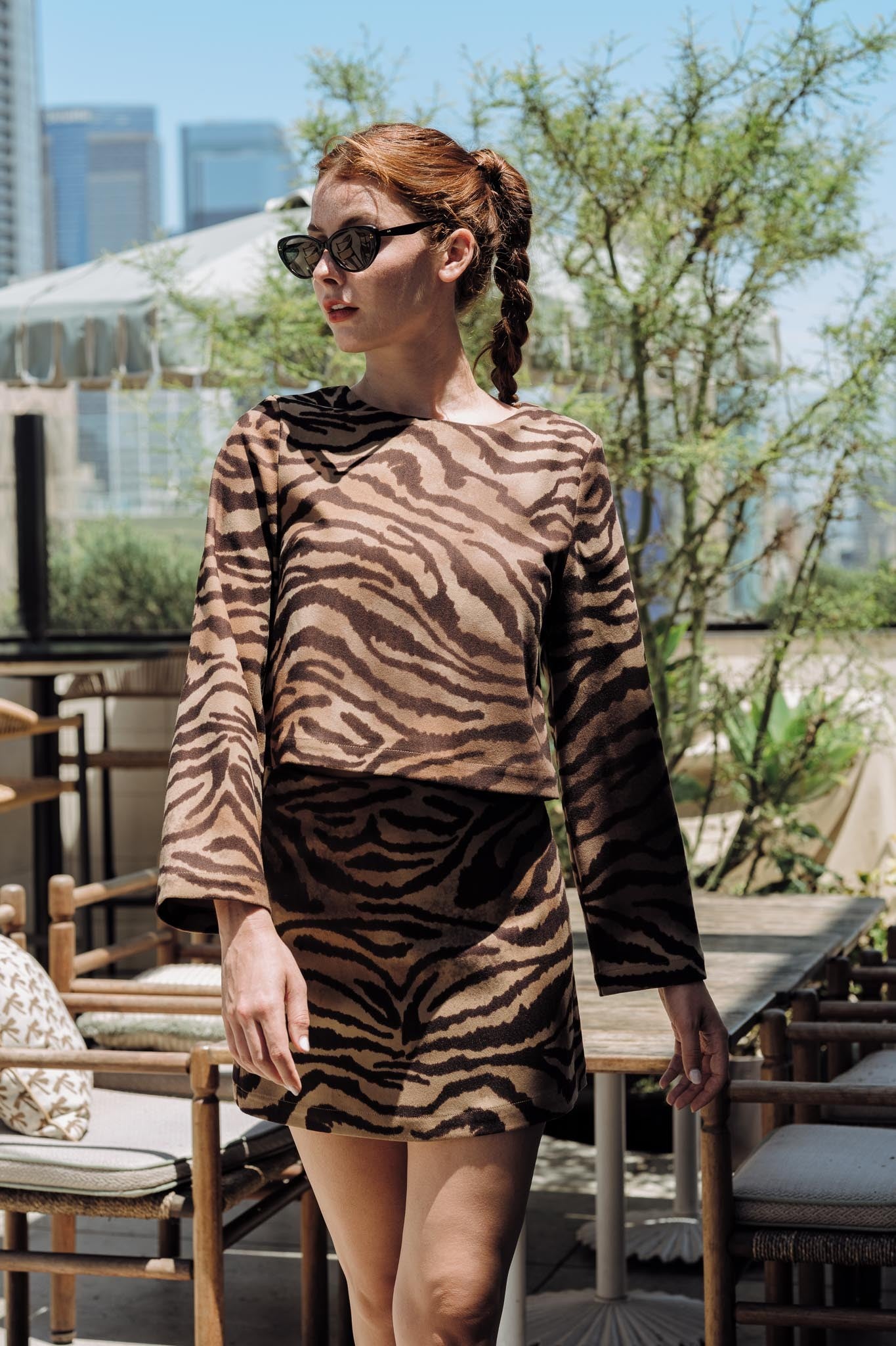 Zebra Suede Crop Top