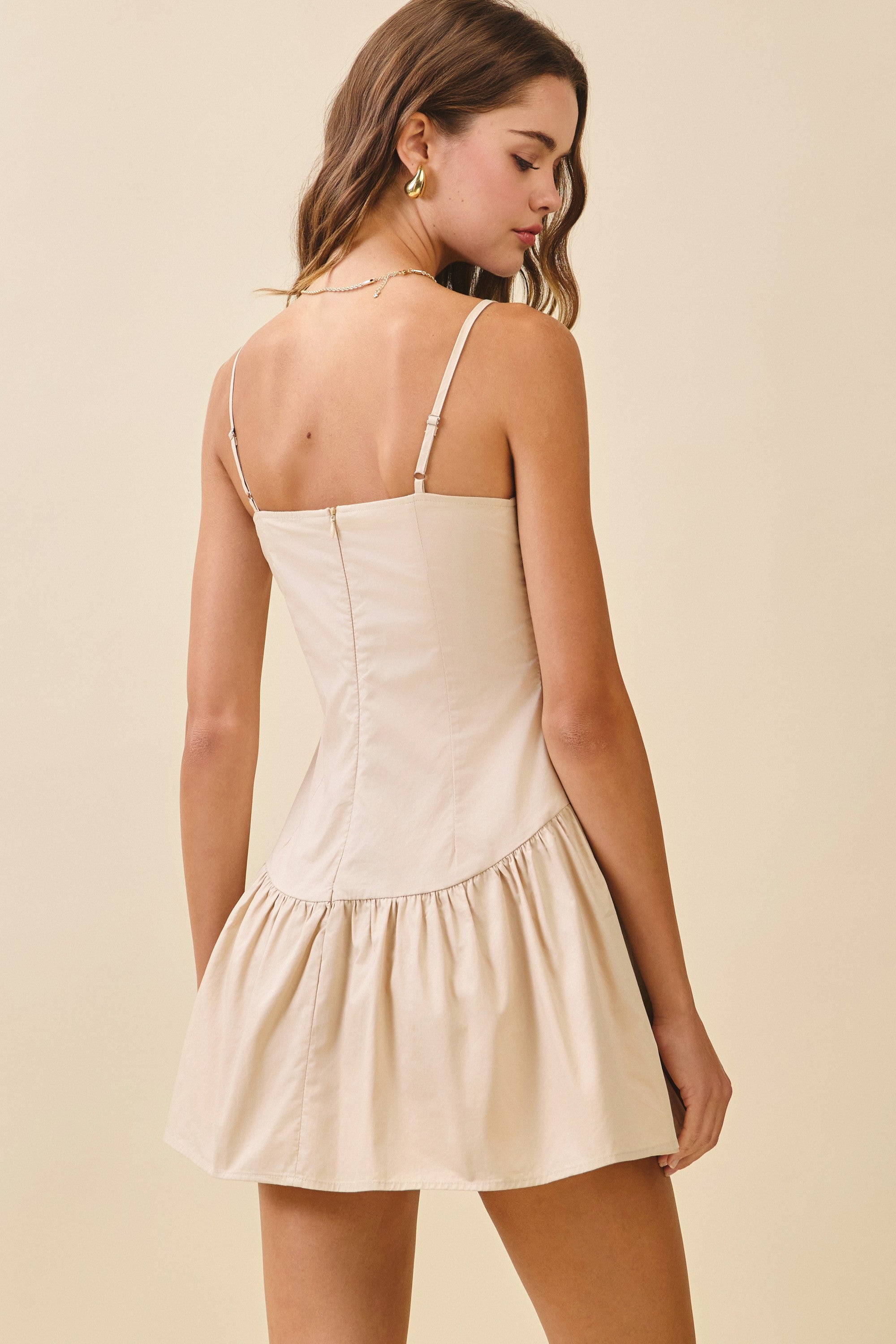 Pintuck Mini Dress