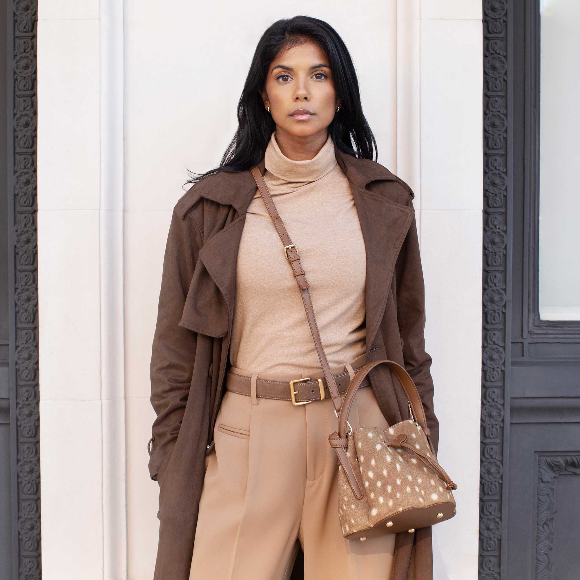 Laguna Mini Bambi Recycled Vegan Suede Top Handle Bag