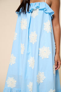 Flower Embroidered Maxi Dress