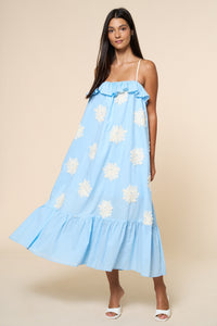 Flower Embroidered Maxi Dress