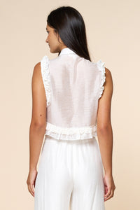 Ruffled Sleeveless Top