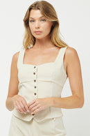 Tailored Button-Down Vest