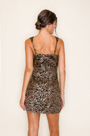 Metallic Leopard Mini Dress