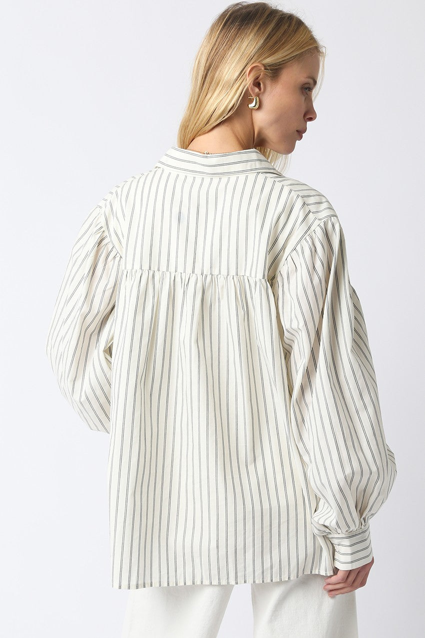 Full-Sleeve Striped Button-Down