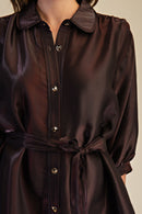Black Shiny Mini Dress