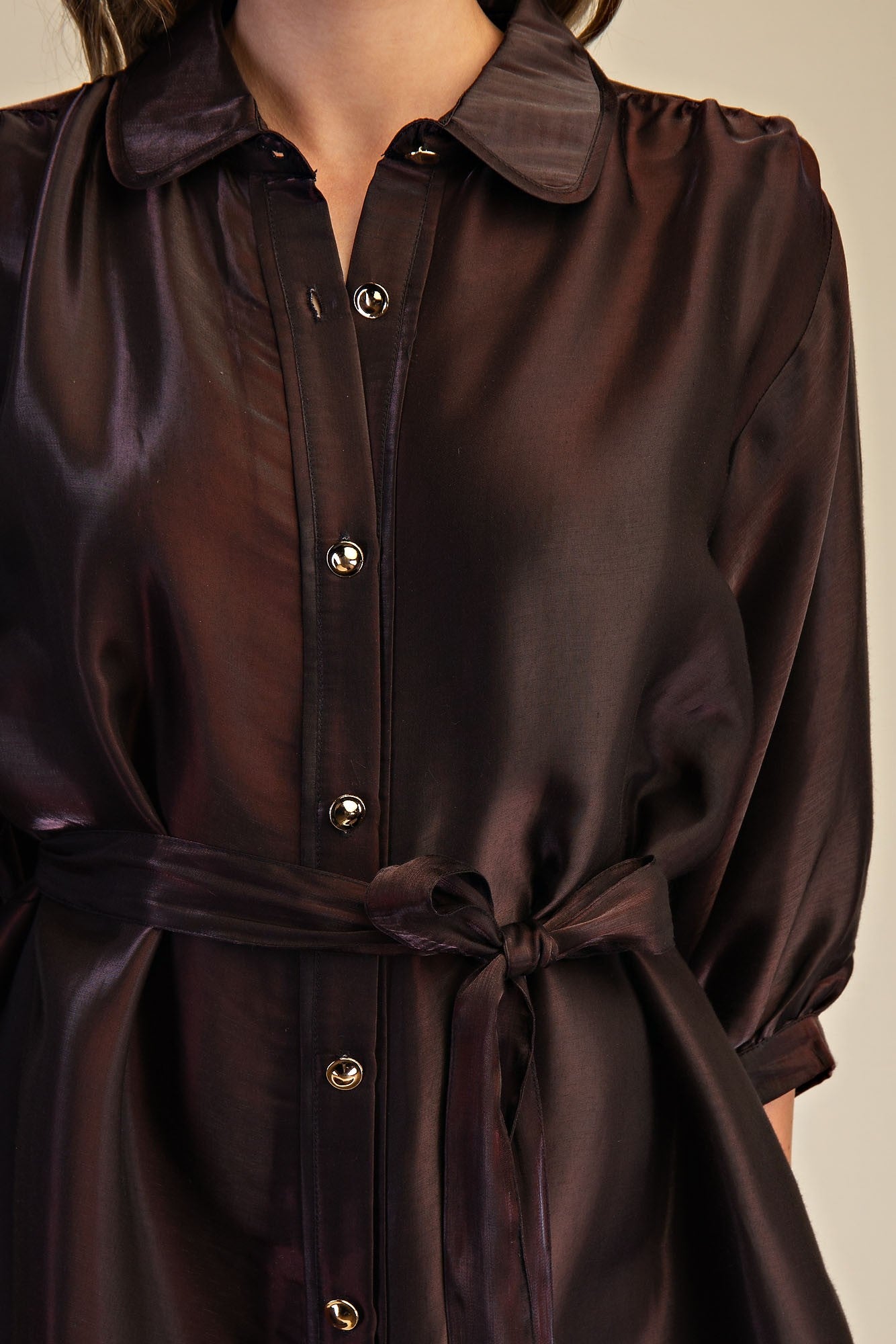 Black Shiny Mini Dress