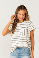 Striped Pocket Tee