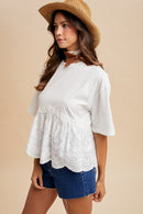 Scallop Lace Babydoll Top