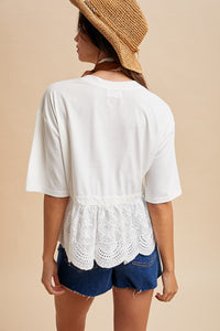Scallop Lace Babydoll Top