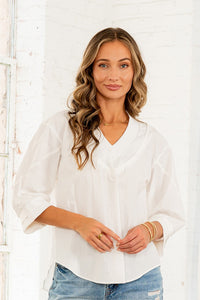 Solid Puff Sleeve Top