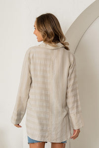 Tonal Striped Button Down