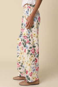Floral Barrel Pants