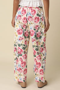 Floral Barrel Pants