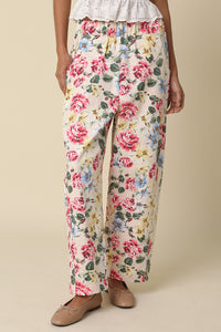 Floral Barrel Pants