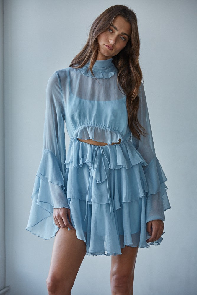 Ruffle Tiered Mini Dress