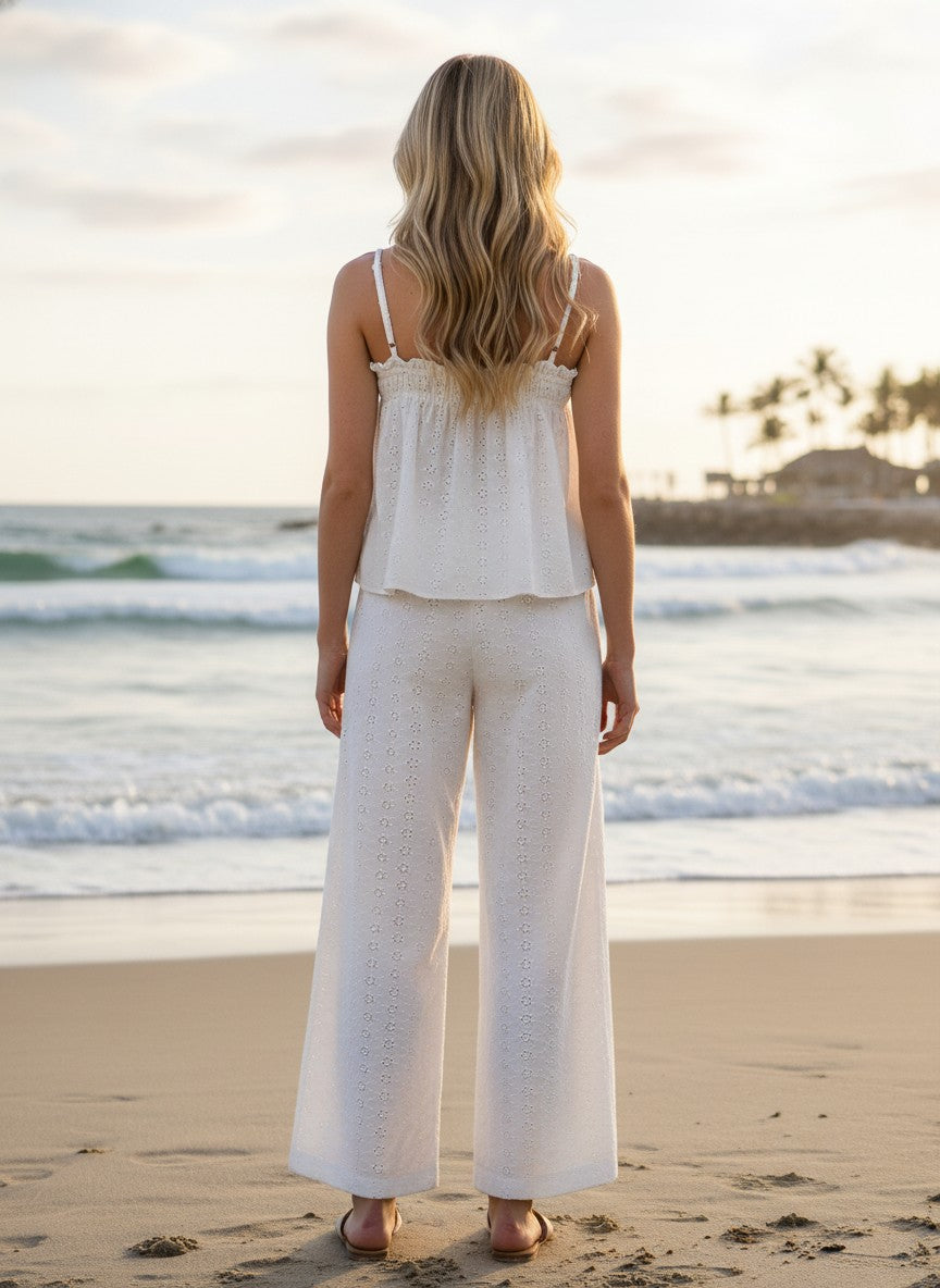 Eyelet Top & Pant Set