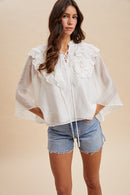 Ruffle Yoke Blouse