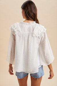 Ruffle Yoke Blouse